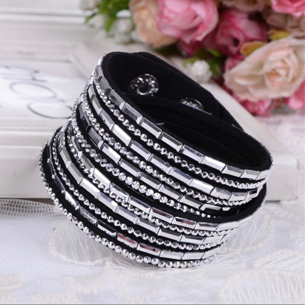 Rhinestone Wrap Choker Bracelet - Picture 6 of 8